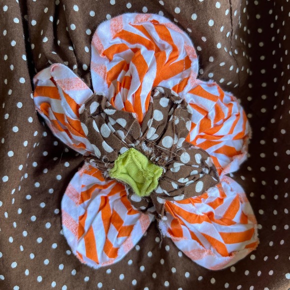 Beetlejuice Skirt Girls Size 7 Brown Polka Dot Floral Layered - Picture 3 of 9